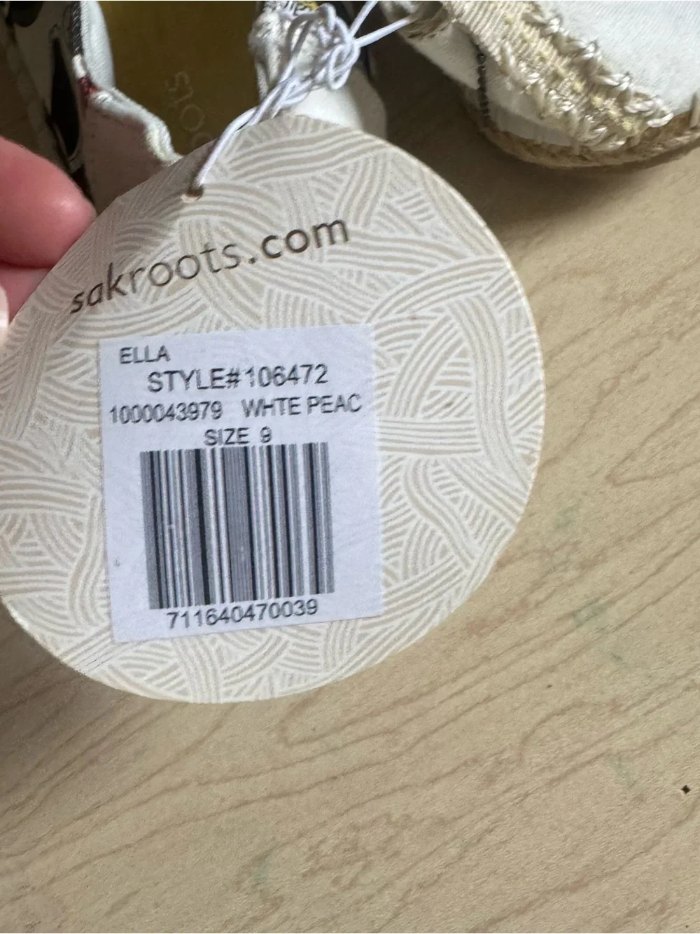 Sakroots Women's White Canvas Espadrilles with Yellow & Pink Bird Print - Picture 4 of 4